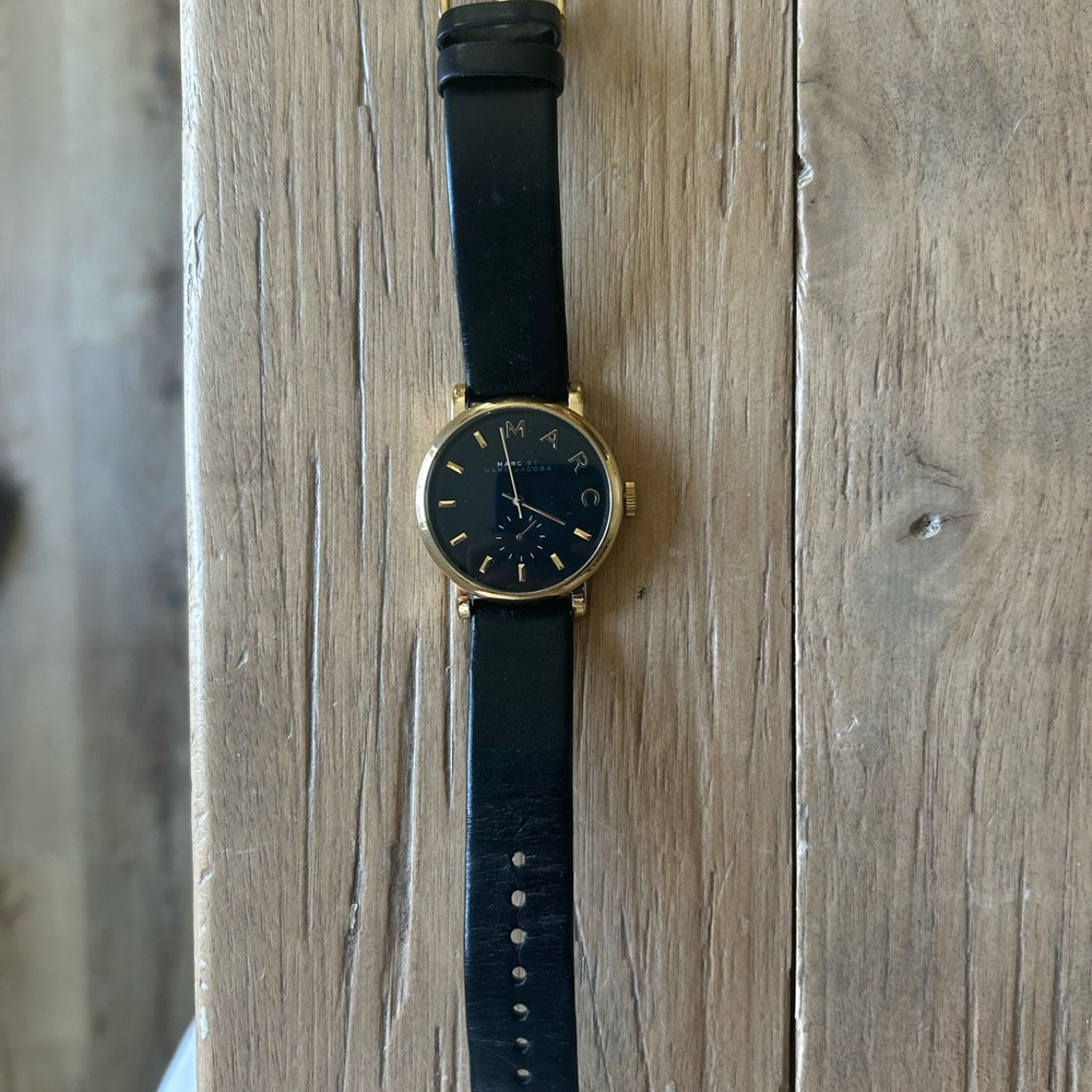 Marc Jacobs Black and Gold Women's Watch